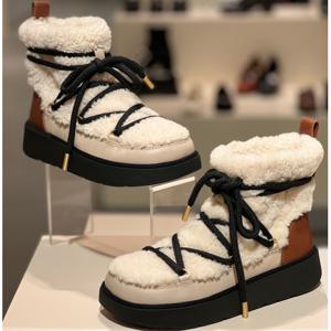 핏플랍24FW 젠-FF 시어링 여성 앵클 부츠 FFSO4F613CR 크림