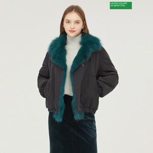 [베네통] 폭스 퍼 구스 패딩 BAPDA5461_DN