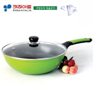 키친아트 스마트 투캡 다이아몬드코팅 궁중팬28CM(유리카바)