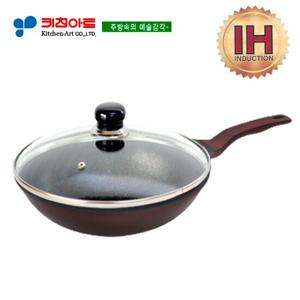 키친아트 금상첨화(IH) 인덕션 주물궁중팬 28CM(유리카바)