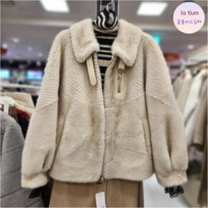 라티움 HC03 여성 따뜻하고 예쁜 안감무스탕재질 퍼 자켓 L44 W3JK11 91