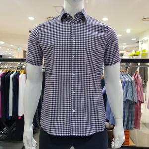 [루이까스텔]남성체크반팔셔츠/7MESH401V