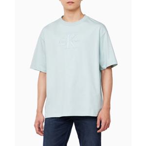 CK진  남성 릴렉스핏 모노그램 로고 반팔 티셔츠(4RB295G)