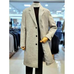 바쏘옴므 세이브존03 바쏘옴므 23FW 베이지 스판 세미오버핏 롱코트 WSAGX4CJ64ABGA
