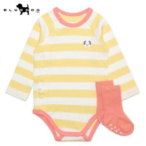 [블루독베이비(BLUEDOG BABY)] 퍼디 ST 뱀부 바디수트SET (택가격 65000원)
