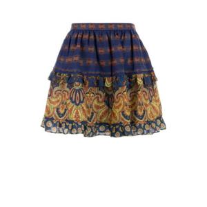 발렌티노 가라바니 여성 멀티컬러 Linen 린넨 프린티드 미니 스커트 6B3RACG1950 QPL