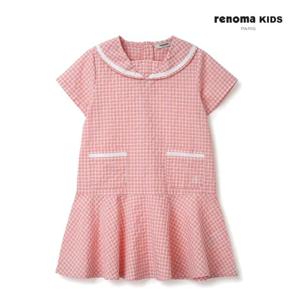 [레베끌레][레노마키즈] 썸머 마린 체크 원피스 / R2322O620
