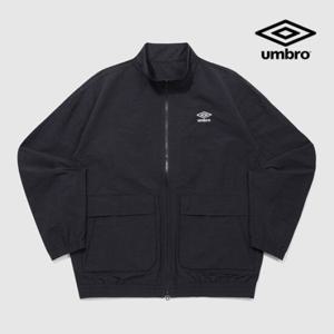 [엄브로] 레이트 체크아웃 린넨 블루종 자켓 UQ221CJK48 BLK
