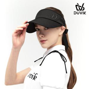 [gs] 듀빅 여성 자수 입체 로고 리본 썬바이저 DF1WAP711BK