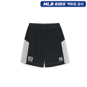 [MLB KIDS] 바시티 블럭코어 우븐 팬츠 - BKS(블랙) (7ASMV0253)