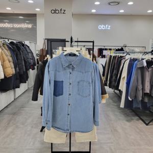 [ab.f.z]AFZ5NB31/봄 주머니 포인트 루즈핏 데님 셔츠