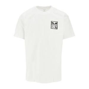 오베이 화이트 그래픽 크루넥 포켓 티셔츠 22MC0000457 WHT