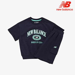 [뉴발란스]뉴발란스 키즈 헤리티지 스웻 반바지셋업 NK9YE2111U-