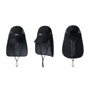 내셔널지오그래픽키즈 K252KHA060 남여공용 베스트아이템 선물용 UV차단 경량 메쉬 차양 캡모자 블랙