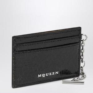 ALEXANDER MCQUEEN T-Bar 신용카드 홀더 블랙/카라멜 8050631AAUE/Q_ALEXQ-9769