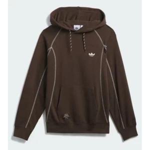 아디다스 후드 티셔츠 JC7637 Dark Brown Core White DOM