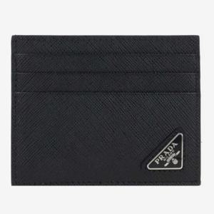 프라다 블랙 사피아노 가죽 카드 지갑 2MC223 QHHF0002