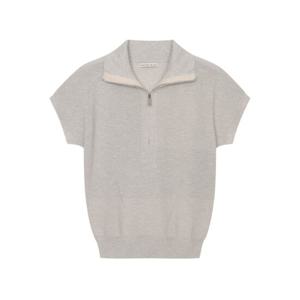 [르샵]25l1l22kpo040u카라 반집업 메탈사 캡소매 니트