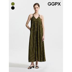 [GGPX]휴양지룩 기하학 패턴 홀터넥 원피스 (GP4OP089F)