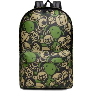 BAPE 백팩 그린 라지 인조 가죽 백팩 251546M166020