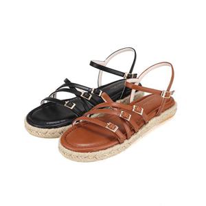 [바바라]세븐플로어 에스파드류 트리플 버클 여성샌들 2cm_SFI342