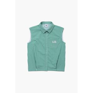 [르꼬끄골프] 여성 서커 스트라이프 슬리브리스 셔츠 (GQ222LSL61)