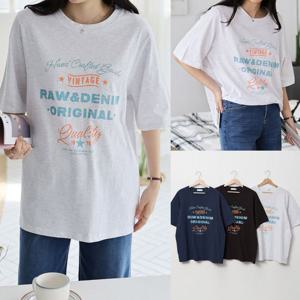 [아이우먼]위쉬몰 SM 빈티지라우나염면반팔티(U379H504) 빅사이즈