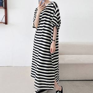 [아이우먼] 블랑줄무늬박스원피스 GLU373M504 빅사이즈