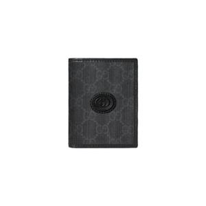 구찌 미니 지갑 스퀘어 인터로킹 G 블랙 슈프림 746302-92TCF-1000