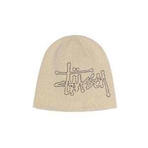 스투시 스컬캡 베이직 로고 스티치 샌드 1321202