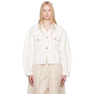 25 SS 쟈크뮈스 여성 오프 화이트 라 크루아제르 더 데님 드 님 데님 재킷 251553F060000