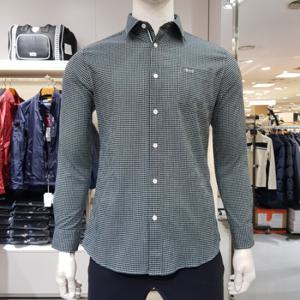 [루이까스텔]남성잔체크포켓긴팔셔츠/7MESH301A