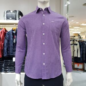 [루이까스텔]남성잔체크포켓긴팔셔츠/7MESH301V
