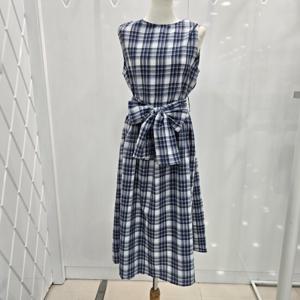 [밸리걸]네이비 체크 리본 원피스 (Chk_Navy) 813460