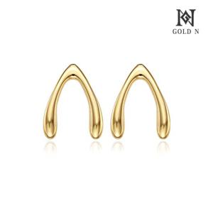 골드앤 14K 위시본 大 귀걸이 YG