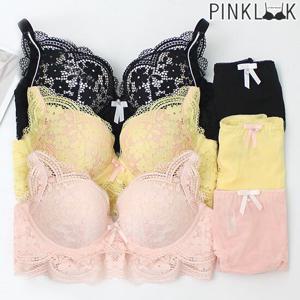 [핑크룩] 스루기 왕뽕 노와이어 몰드 브라팬티6종SET