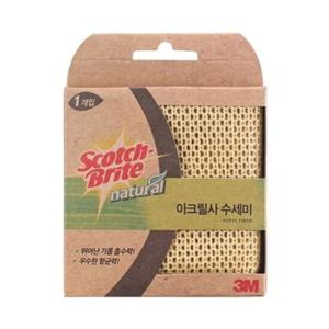 스카치브라이트 트렌디한 내츄럴 아크릴사 수세미 1입