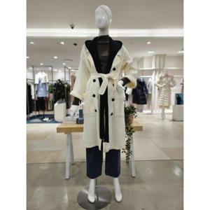 [포커스] 포커스 후드배색 롱 코트 가디건 FW3K7CT0363