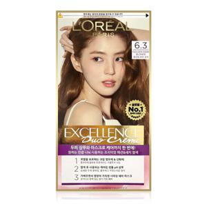 [로레알파리] 로레알 엑셀랑스 더블튜브 듀오크림 염색약 6.3/밝