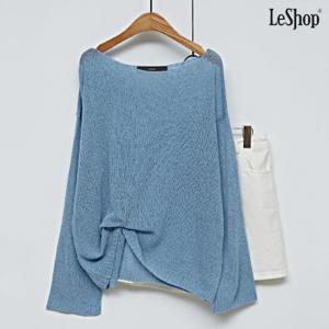 [르샵]보트넥 루즈핏 썸머 부클 긴팔 티셔츠 (DO1LW011A)