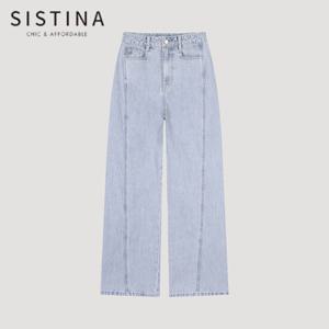 [SISTINA] 인기 절개 와이드 데님 팬츠_ASMSLO21030_LL