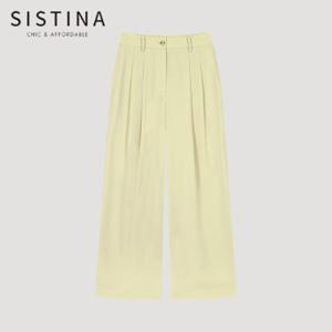 [SISTINA] 인기 백 밴딩 핀턱 셋업 팬츠_AWSSLO21050_LY