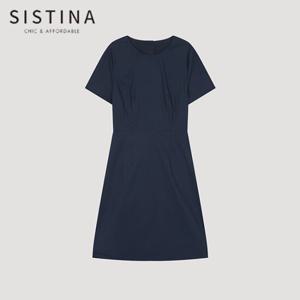 [SISTINA] 인기 컷아웃 백 버튼 미니 원피스_AWWOPO21200_DN