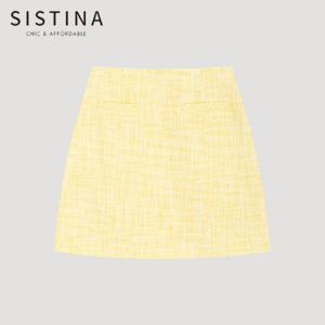 [SISTINA] 인기 트위드 포켓 셋업 스커트_AWWSKO21720_YE