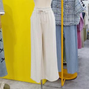 르피타 DP01 하이 린넨 와이드 밴딩 팬츠 L242UPT603