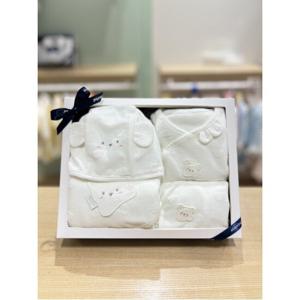 압소바HM (가을아기)밋첼모달배냇저고리 가운 속싸보 모자 4종세트 (Q5AZC10103)