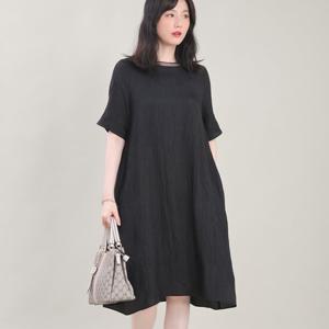 애비뉴투지 엄마옷 인견 링클 주름 망사배색 여름 원피스 K08431