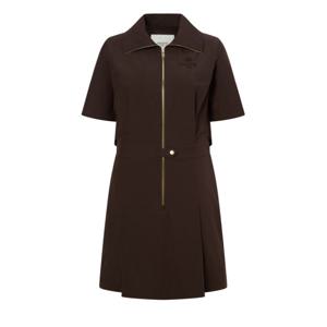 헤지스 골프 여성 24FW 품절임박브라운 간절 반팔 원피스 HWDR4C511W3