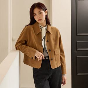 [올리브데올리브]스웨이드 아웃포켓 숏 자켓 (OW4WJ961)