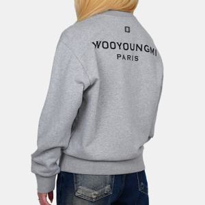 우영미 여성 백로고 맨투맨 그레이 M241TS27734G